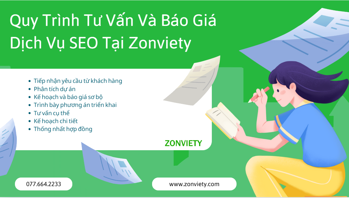 Qui trình báo giá dịch vụ SEO tại Zonviety