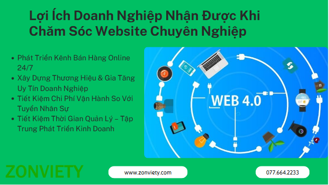 Dịch Vụ Chăm Sóc Website Chuyên Nghiệp Tại TP.HCM 3 Lợi Ích Doanh Nghiệp Nhận Được Khi Chăm Sóc Website Chuyên Nghiệp